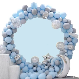 Customizable DIY Round Acrylic Cylinder Backdrop Stand Stretch Arch Canopy for Birthday Party Baby Wedding Decor Display Rack
