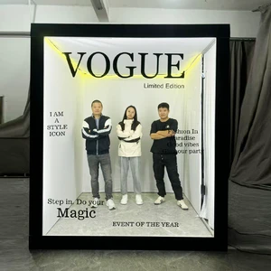 New Magazine Box Photography Background Pvc Magazine Photo Booth Box Backdrop Advertising Magazine Photo Booth