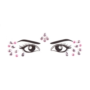 Face Glitter Rhinestone Eye Stickers Gems Stickers Fit for Festival Party Self Adhesive Rhinestone Stickers