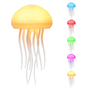 Outdoor Cute Acrylic White Rgb Stand Desk Table Decor Led Dancing Mood Floating Night Light Jellyfish Lamp