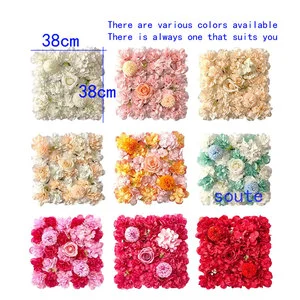 Artificial Silk Flower Wall Weddings Wedding Celebrations Photography Decorative Backdrop Featuring Roses Hydrangeas