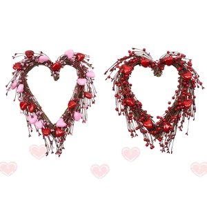 Marigold Flower Strings Handmade Artificial Hanging Garland Wedding Wreath Indoor Pendant Berry Home Festival Decor Valentine's