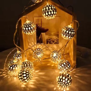 Outdoor Bedroom Living Room Window Christmas Tree Decoration Led String Light Hollow Modern Ball Lamp IP33 Rated 300cm 3500K