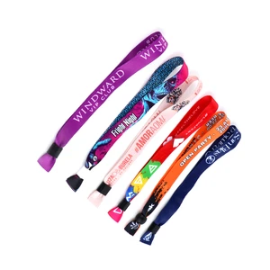 2025 New Custom Image Lock Fabric Wristbands For Events Festival Promotional Customizable Wrist Band Bracelet