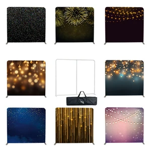 Customized Portable Double-Sided Aluminum Display Stand For Weddings Parties Foldable Dye Sublimation Photo Booth Backdrop