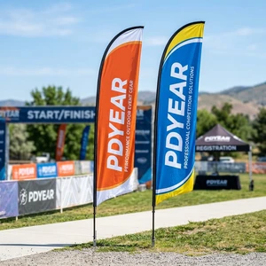 Durable Windproof Swpooer Banner Pop up Waterproof Teardrop Feather Flag Banners for Advertising Events Markets