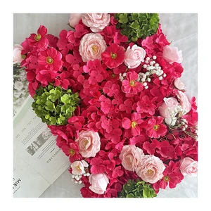 Factory Supply Discount Price D197 Artificial Flower Wall Backdrop for Wedding Low Price Material for Christmas and Graduation
