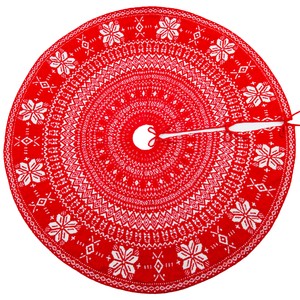 Wholesale In Bulk Beautiful Vintage Knitted Xmas Tree Skirt For Christmas Home Decorations