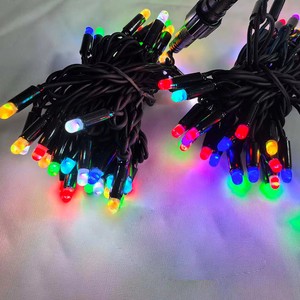 Holiday Wedding Christmas Waterproof Decorative Lights Garland Outdoor Black Rubber Christmas Lights