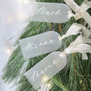 Factory Price Frosted Acrylic Wedding Place Card Arch Name Tag Blank Plate DIY Seating Chart Sign