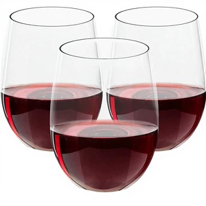 12Oz Crystal Clear Disposable Glass Reusable Plastic Glass Suitable For Parties Weddings Shatter Resistant Plastic Wine Glasses