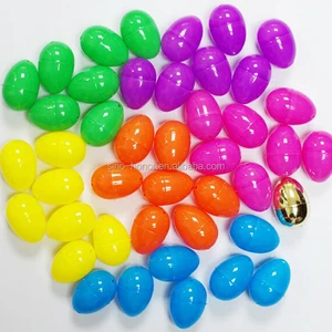 Luxury Plastic Colored Easter Eggs with Letterpress Printing for Outdoor Use
