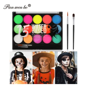 15Colors Art Body Painting Supplies Face Paint Party Body Makeup Professional Face Paint Kit Non-Toxic Party Face Body Paint Kit