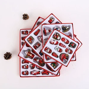 Creative Educational Christmas Decorations Small Wooden Puppets Pendants for Hanging Tree Durable Wood Material Accessory Ages