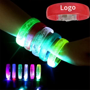 Wholesale Cheap Price Multicolor Changing Fashion Led Bracelet, Acrylic Led Bracelet for Concert Entertainment Party Bar