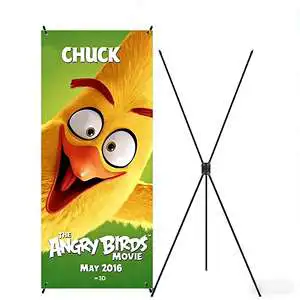 Portable 60x160cm Retractable X Banner Stand Lightweight Plastic Promotion Display for Wedding & Event Advertising Poster Holder