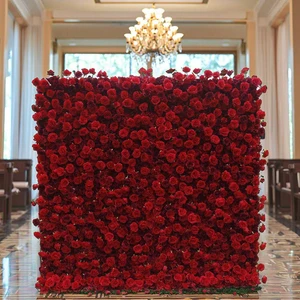 Handmade Artificial Flower Wall Backdrop for Wedding and Valentine's Day Decor Premium Wedding and Holiday Decoration