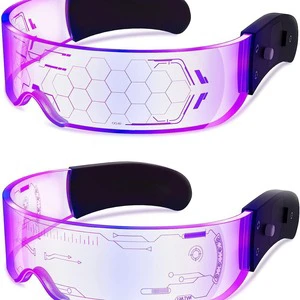 Hot-selling Folding EL Glowing Glasses for Halloween Party Christmas Festival Glowing Concert Dance Party LED Glowing Glasses