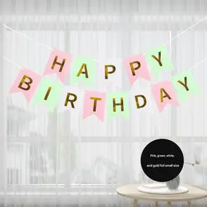 2025 New Party Accessories Happy Birthday Banner Party Decorations Happy Birthday Bunting Banner