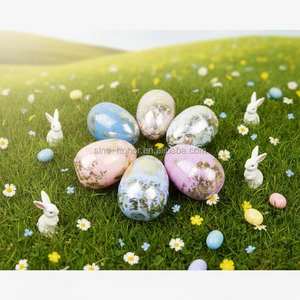 All Kinds of Craft Egg Plastic Easter Decoration Products Classic Style Letterpress Printed 6x4 Size