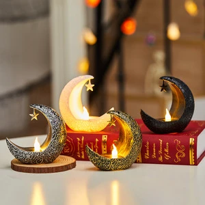 Ramadan Supplies Ramadan Decorations Middle Eastern Moon & Star Candle Holder for Bedroom Desktop Decoration