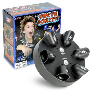 Children's Indoor Lucky Electric Shock Roulette Game Detect Luck Toys with Light & Sound Effect for Party Board Game Supplies