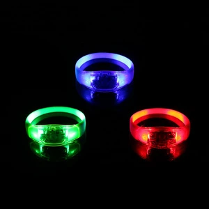 Party Novelty Event Light up Silicone Bracelet Led Bracelet with Push Switch for Party Decoration Party Favors