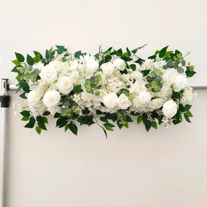 Artificial Wedding Flower Row Decoration Floral Arrangement Wedding Table Stage Decoration Event Party Flower Centerpiece Decor