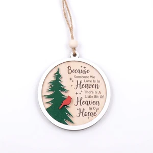 3D Layered High Quality Memorial Wood Ornament | Environment-Friendly Christmas Remembrance Gift For Someone We Love In Heaven