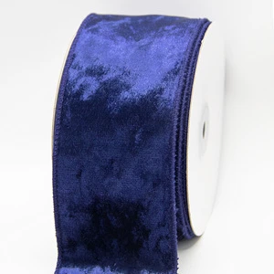 Hot Sale High Quality Eco-Friendly 100% Polyester Single Face Wired Flannel Christmas Ribbon for Gift Wrapping Xmas Tree