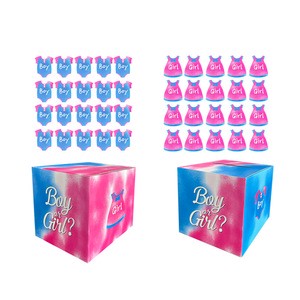 LINDOJUNI Boy or Girl Guessing Game Props for Newborn Baby Shower Gender Reveal Party Supplies