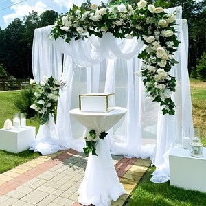 Wedding Props Organza Curtain Stage Wall Decoration Gauze Ceiling Decoration Wedding Backdrop Drapes