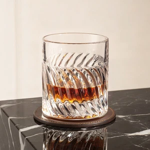 Custom Engraved Lead Free Thick Base Barware Shot Glasses 260ML Capacity Old Fashioned Style Drinking Water Cup