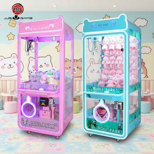 Fully Transparent Panda Crane Machine Coin Operated Game Gift Machine Toy Vending Arcade Claw Crane Machine