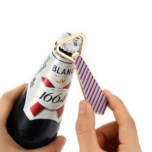 Custom Novelty Enamel Party Souvenirs Gifts Gold Beer Tie Bottle Opener With Box