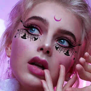 Wholesale New Halloween Varies Design Eye Face Stickers Makeup Party Holiday Temporary Tattoo Stickers Face Decorative in Stock