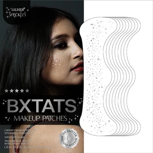 In Stock Silver Shimmer Freckles Temporary Waterproof Face Tattoo Romantic Glow Makeup Paper Special Occasions Handmade Stickers