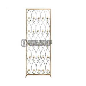 Curved Metal Frame Wedding Candle Wall Decorations