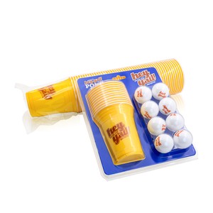 Plastic Party Cups Game Set With Ping Pong Balls Durable Party Game Kit for Tailgates Birthday Wedding Christmas New Year