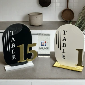 Factory Wholesale Wedding Table Seat Card Acrylic Arch Table Number Sign for Wedding Party Decorations