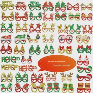 Kidsren's Fun Christmas Party Dress-Up Glasses Decorative Toys Gifts for Kids Festive Colorful Eyewear for Holidays Parties