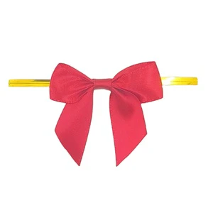 Christmas Stain Ribbon with Twisted Tie-Recycled Polyester/Nylon 3/4