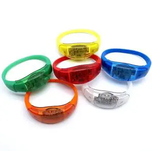 Colorful Glow in Dark Sound Activated Light up Flashing LED Rubber Wristband-Party Favor for Easter Celebrations