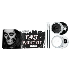 EELHOE Halloween Black and White Body Painting Kit Vampire Zombie Skull Body Art Paint Face Makeup