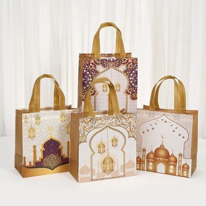 Cross-border Wholesale Moon Festival Laminated Non-woven Tote Bag Holiday Party Gift Box