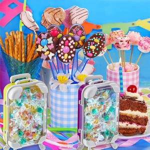 In-Stock Tiny Suitcase Mini Gift Box Candy Party Favors Recyclable ABS Plastic UV Printed Natural Style Themed Party Decorations