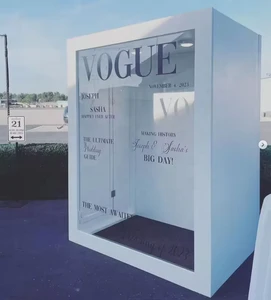 Party Decoration vogue Photo Booth Props Backdrop Box Photo Booth PVC Wedding Supplies vogue Magazine Box Photo Booth