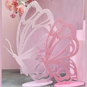 Wedding Stage Props Background Ornaments PVC Butterfly Wall Decorations for Wedding Background Wall