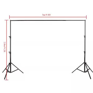 2.8m X 3m Studio Background Stand with Photographic Backdrop Camera Accessories