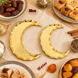 Muslim Decorative Fruit Platters for Eid Al-Fitr Festival Tray Items for Ramadan Supplies Arabian Style Ornament